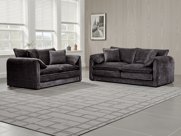Solaya Sofa 3+2 Set Black