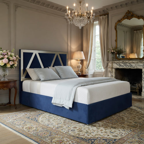 Belgrave Upholstered Soft Velvet Metal Designer Bed Frame