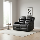 Alva Electric Recliner Sofa Black 2 Seater