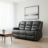 Alva Electric Recliner Sofa Grey 3 Seater