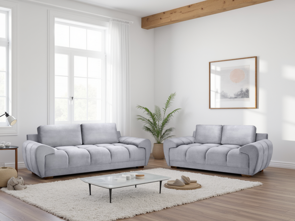 Azzuro Sofa 3+2 Set in Grey