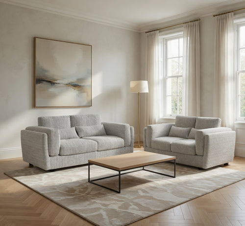 Bari 3+2 Sofa Set In Grey