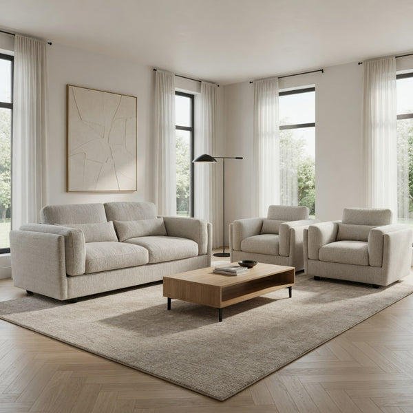 Bari 3+1+1 Sofa Set In Beige