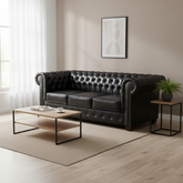 Chesterfield 3 Seater Sofa Black