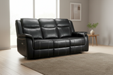 Galaxy Tech Recliner Leather 3 Seater