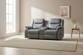 Galaxy Tech Recliner Fabric 2 Seater - Grey