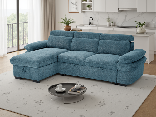 Hudson Sofabed Universal Corner In Blue