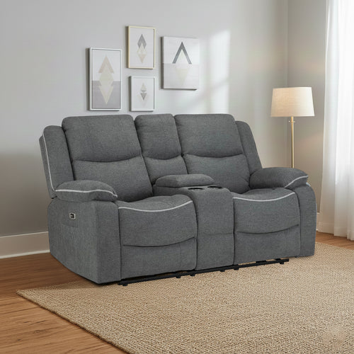 Harald Electric Recliner 2 Seater Sofa In Graphite