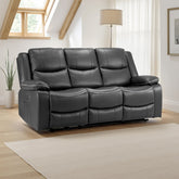 Harald Electric Recliner Sofa Black 3 Seater