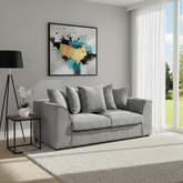 Harley Jumbo Sofa Grey 3 Seater