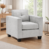 Jerry Sofa Grey Fabric Armchair