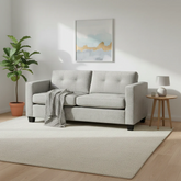 Jerry Sofa Grey Fabric 3 Seater
