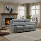 Linden Recliner Sofa Grey 3 Seater