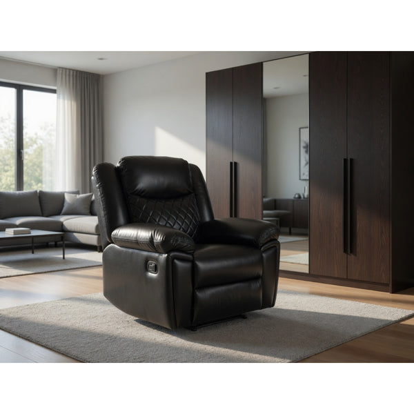 Myra Recliner Armchair in Black