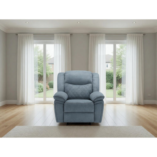 Myra Recliner Sofa Fabric Armchair In Grey