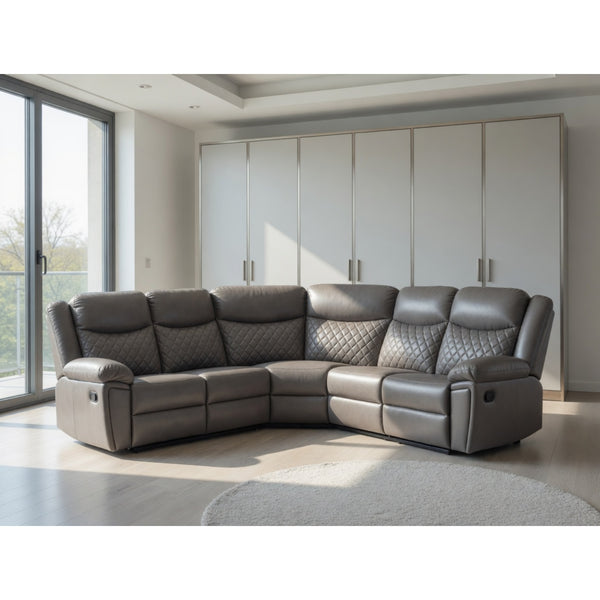 Myra Recliner Sofa Large Corner in Grey
