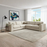Naples Beige Large Corner Sofa