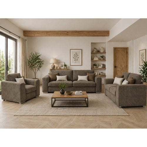 Naples 3+2+1 Sofa Set In Mocha