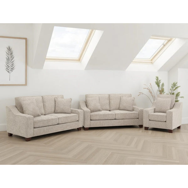 Nebraska 3+2+1 Set Sofa in Stone