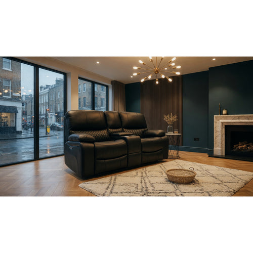 Orla Electric Recliner Sofa 2 Seater in Black