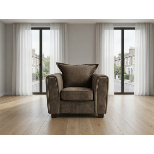 Serena Armchair Sofa In Brown