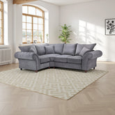 Windsor Fullback Sofa Grey Left Hand Facing Corner