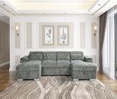 Alaya Large U Shape Sofa Bed - Grey