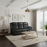 Alva Electric Recliner Sofa Black 3 Seater