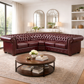 Chesterfield Oxblood Large Corner Sofa - Red