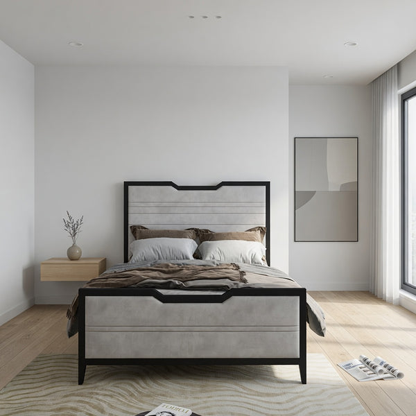 Linea Luxury Metal & Fabric Bed Frame