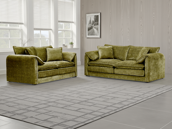 Solaya Sofa 3+2 Set In Green
