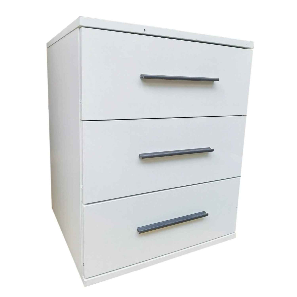 Windsor White 3 Drawer Bedside Cabinet