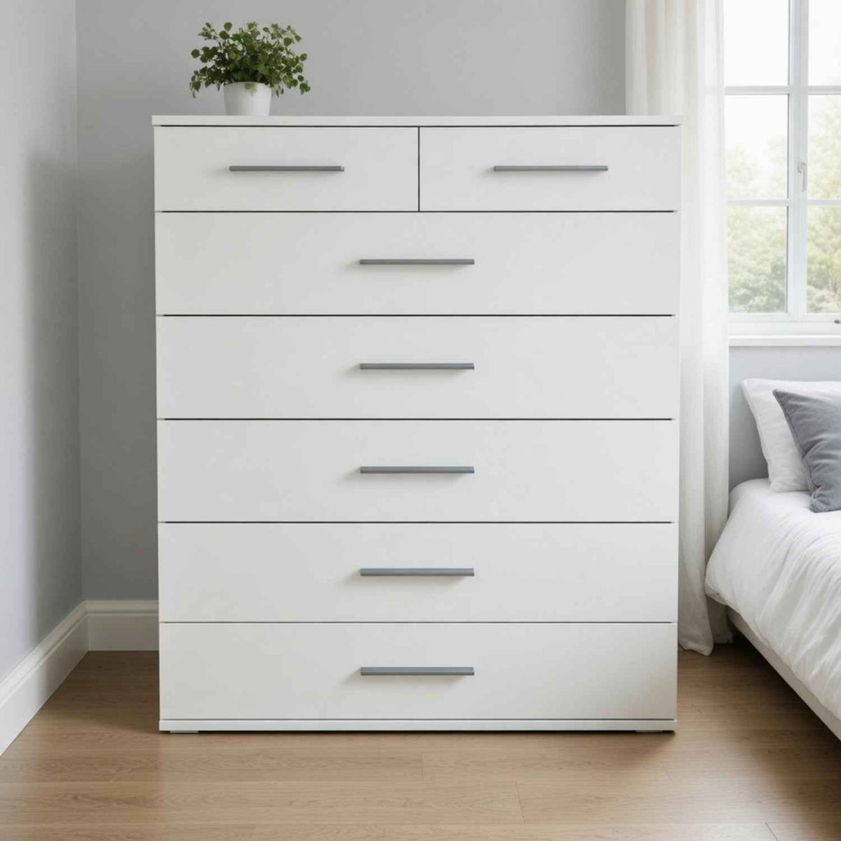 Windsor White 5 Plus 2 Chest of Drawers