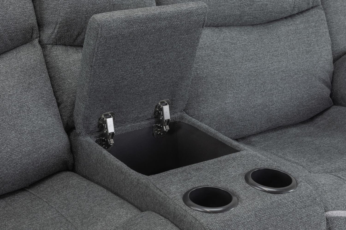 Harald Electric Recliner Sofa 3+2 Seater in Graphite