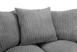 Harley Jumbo Sofa 3+2 Set In Grey