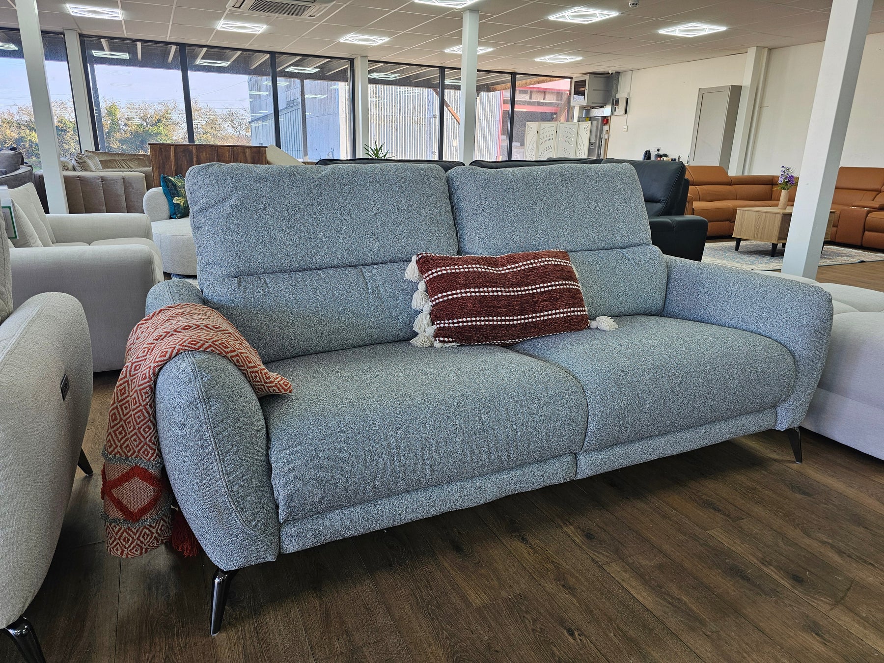 Sorrento Electric Recliner 3 Seater In Grey