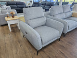 Sorrento Electric Recliner Armchair In Grey