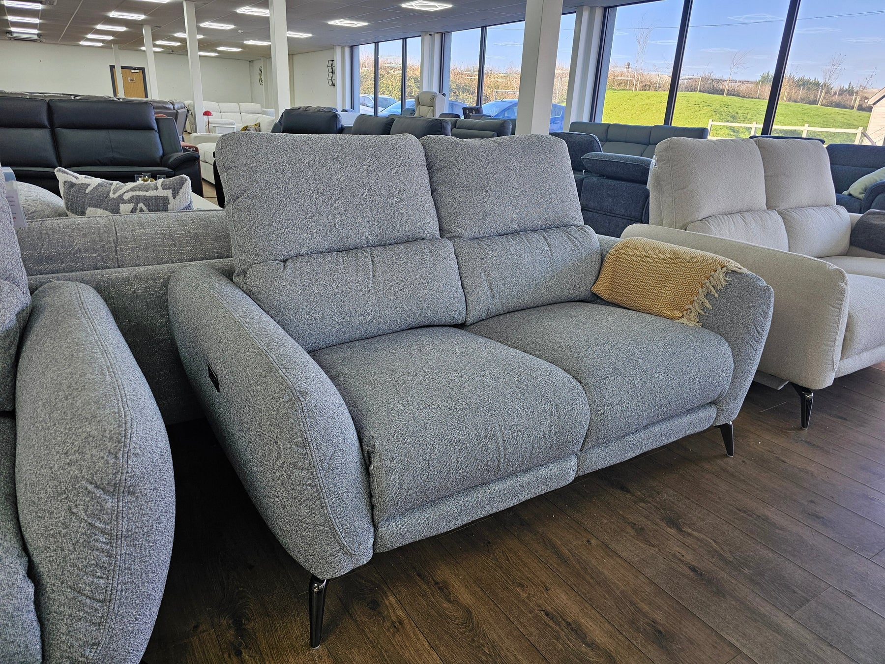 Sorrento Electric Recliner 2 Seater In Grey