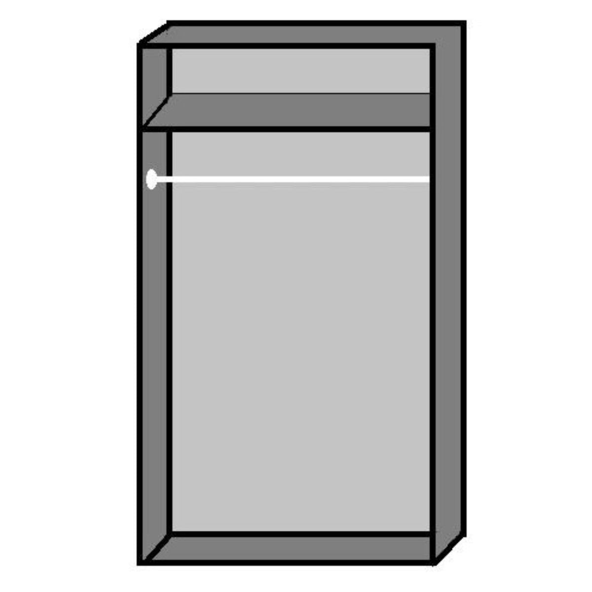 Belgravia 2 Door Oak White Gloss Wardrobe - image 6