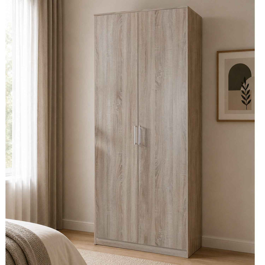 Oxford 2 Door Oak Wardrobe 90cm