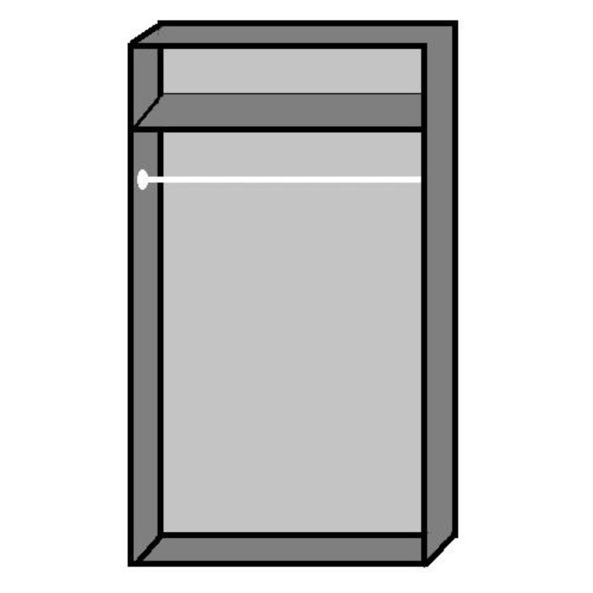 Oxford 2 Door Oak Wardrobe 90cm - image 3