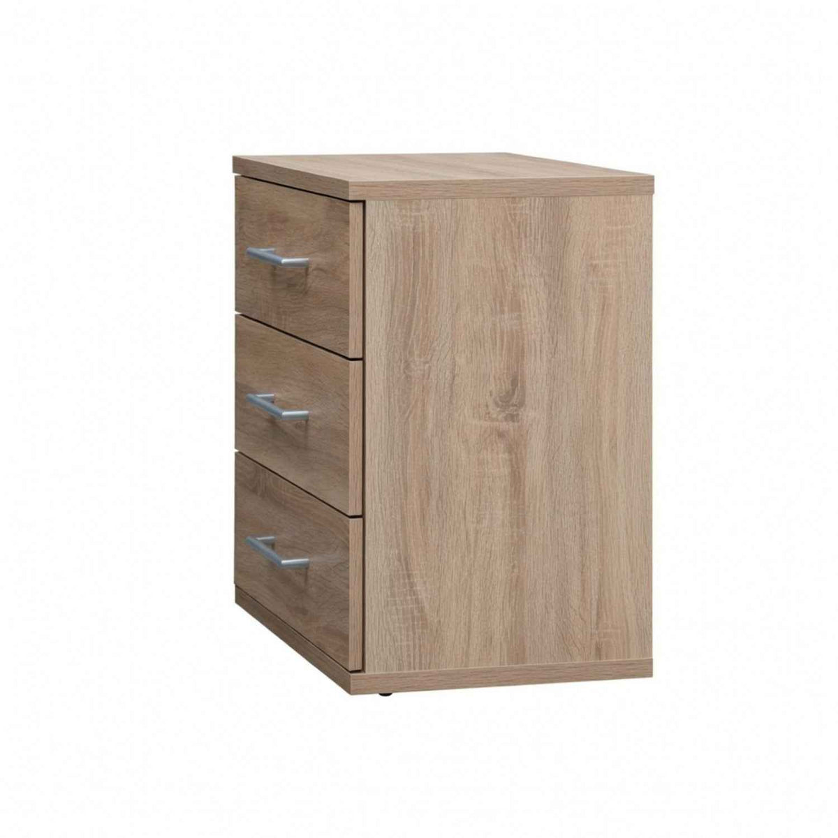 Oxford 3 Drawer Bedside Chest Oak – 40cm Depth