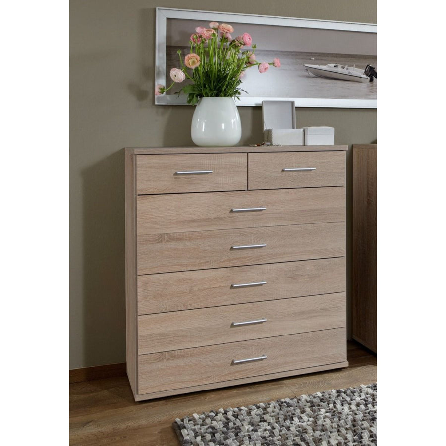 Oxford 5+2 Chest of Drawers Oak - image 4