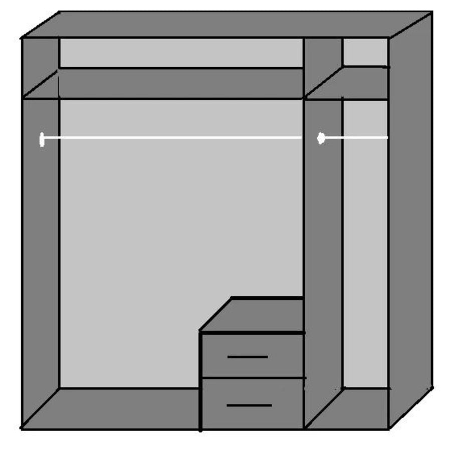 Oxford 3 Door 2 Drawer Mirrored Oak Wardrobe - image 3