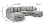 Bishop Scatterback Sofa Truffle U Shape Corner