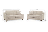 Nebraska Sofa 3+2 Set In Stone