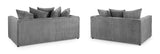 Harley Jumbo Sofa 3+2 Set In Grey