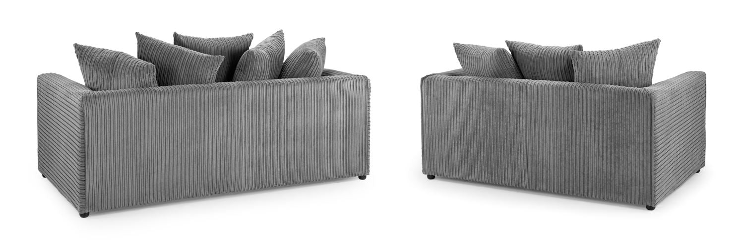 Harley Jumbo Sofa 3+2 Set In Grey