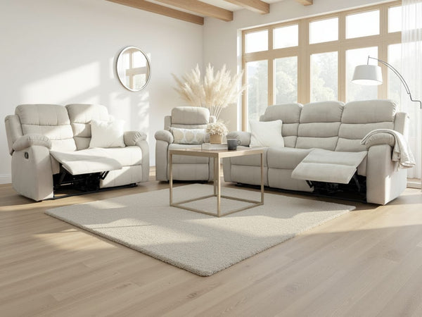 Stanley Manual Recliner Sofa 3+2+1 in  Beige