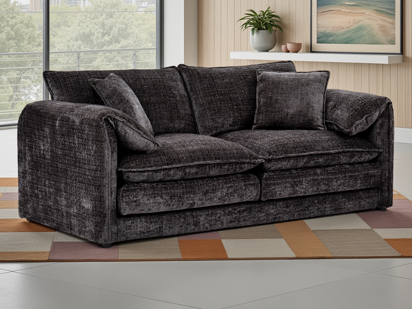 Solaya Sofa 3 Seater In Black